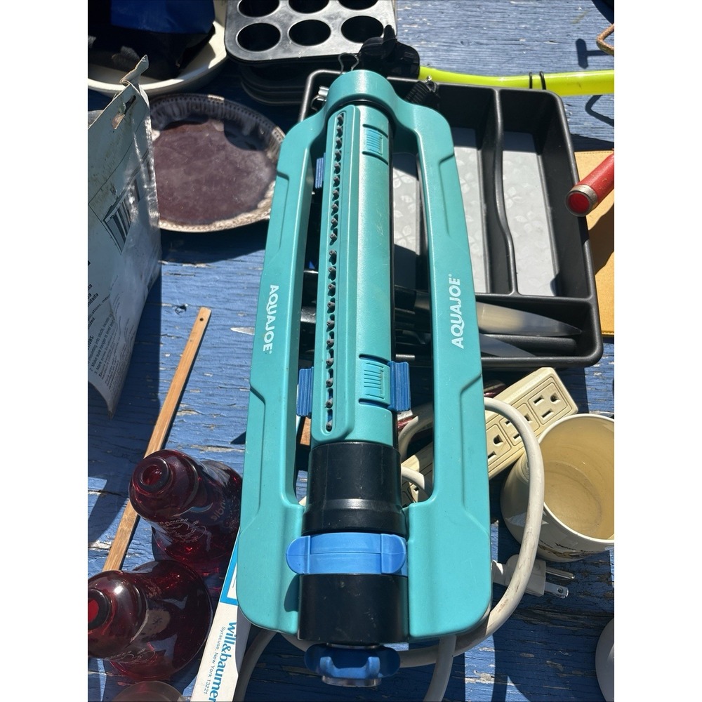 Aqua Joe Oscillating Sprinkler Ground Spike Adjustable Spray SJI-OMS20-SPK Aqua